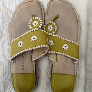Apostrophe Chartreuse Sandals